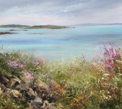 Modern Artist Amanda HOSKIN - Summer Flowers on Bryher, Isles of Scilly