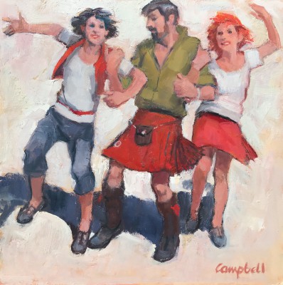 Modern Artist Catriona CAMPBELL - Ceilidh Dancers