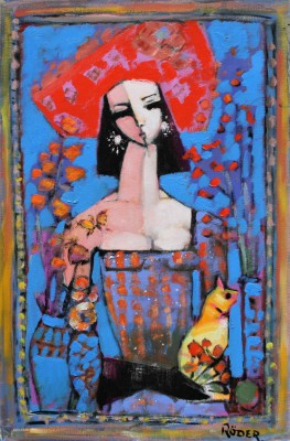 Modern Artist Endre RODER - Kitty