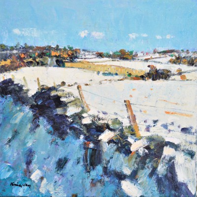 Fields Under Snow, Ayrshire  painting by artist John KINGSLEY